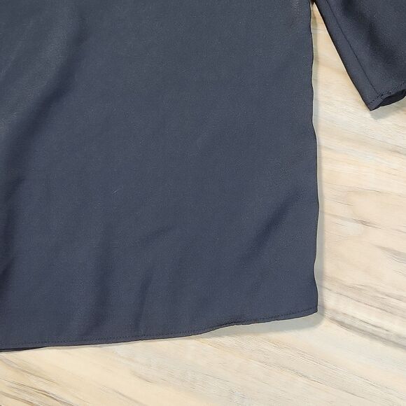 🧚♂️Catherine Malandrino Black Flutter Sleeve Top Small - Picture 9 of 11